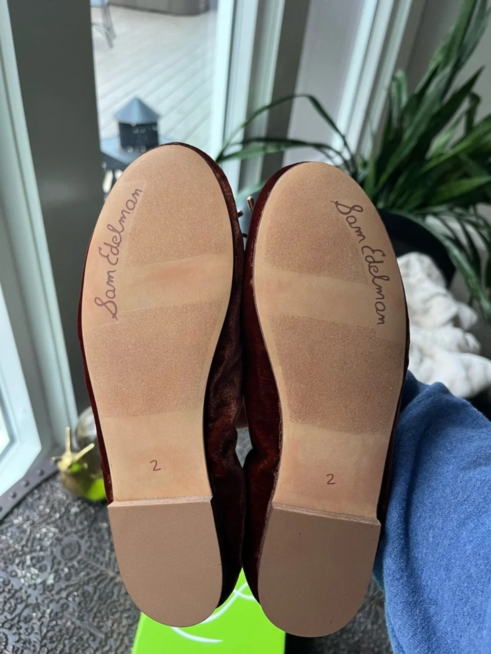 SAM EDELMAN FELICIA KIDS VELVET BALLET FLATS IN COPPER 2 - Picture 12 of 12